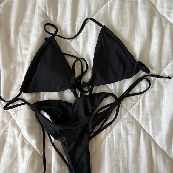 Black Triangle Bikini Set - Picture 2 of 2